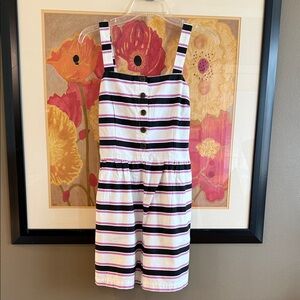 WHO WHAT WEAR Preppy Casual Striped Romper Size Medium